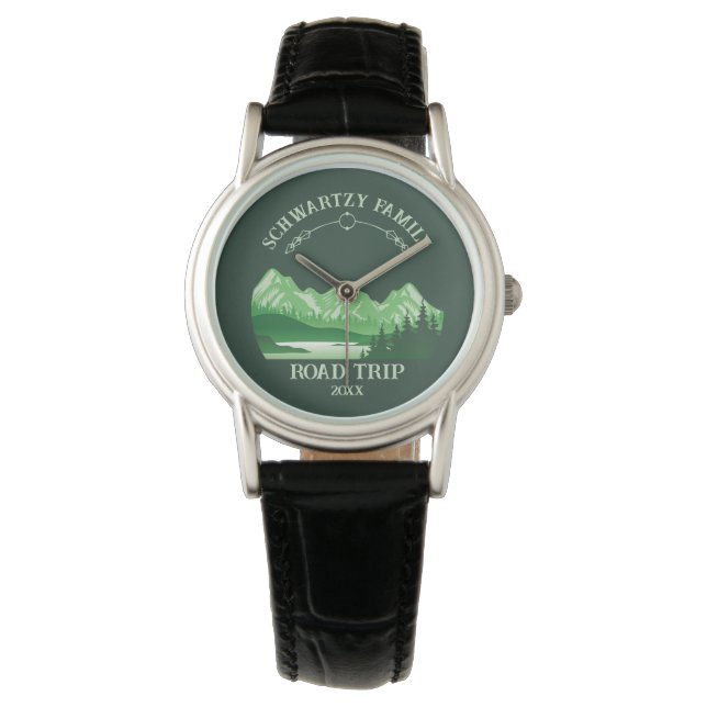 Montre Sunset vintage Green Mountain Lake (devant)