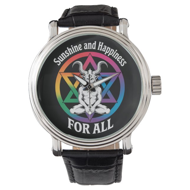 Montre Sunshine Et Bonheur Pour Tous Satan LGBTQ Pride (devant)