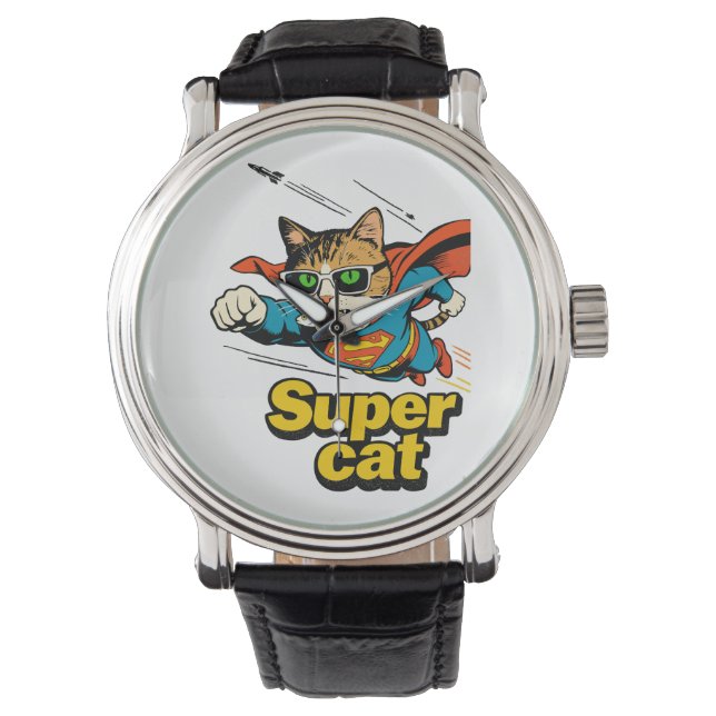 Montre Super Chat Volant avec Poisson  (devant)