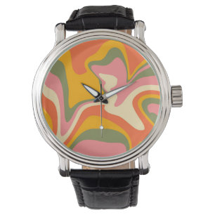 Montre Super en marbre liquéfié Retro 60s Vintage Party