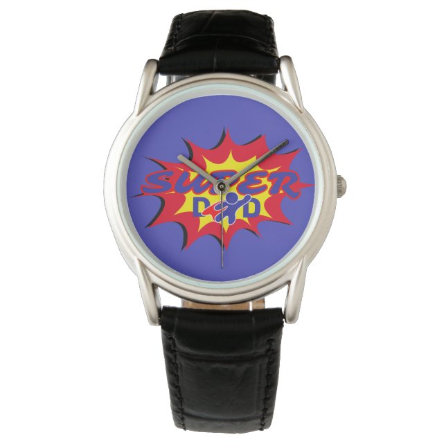 Montre Super Hero Papa Fête des pères de livre comique (devant)