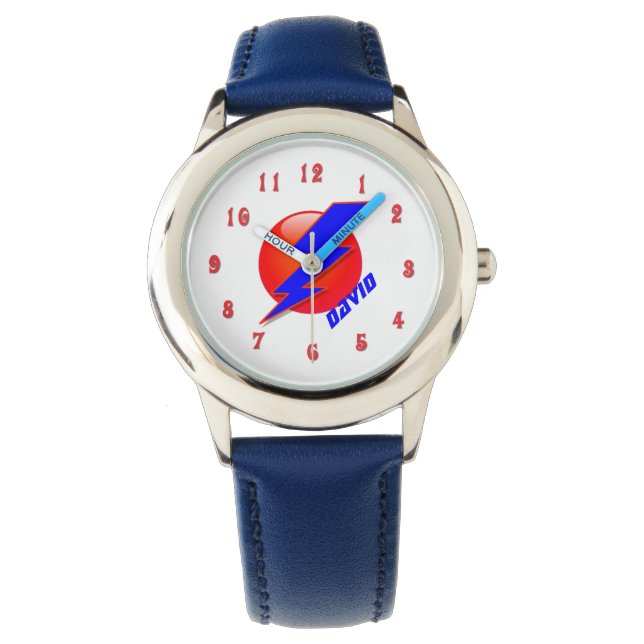 Montre Super Héros Bolt Lightening Icon Boy's Custom Watc (devant)