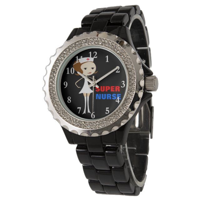 Montre Super infirmière Rhinestone Wrist Watch (Incliné)
