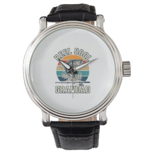 Montre Super Papy Pêche Vintage T-Shirt Coucher de Soleil