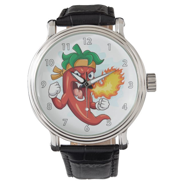 Montre Super Red-Hot Cartoon Pipe Pepper (devant)