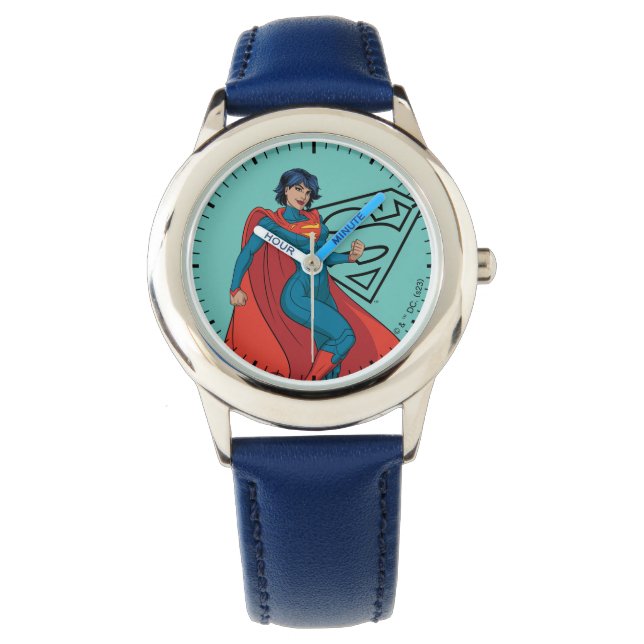 Montre Supergirl Hovering en costume bleu (devant)