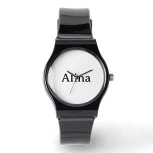 Montre supprimer le texte Bracelet en Silicone Noir