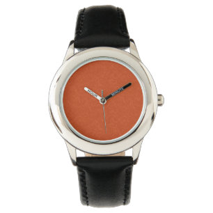 Montre Surface orange texturée avec motif tourbillonnant