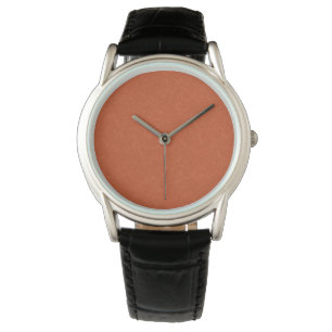 Montre Surface orange texturée avec motif tourbillonnant
