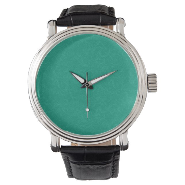 Montre Surface texturée sarcelle avec motif subtil tourbi (devant)