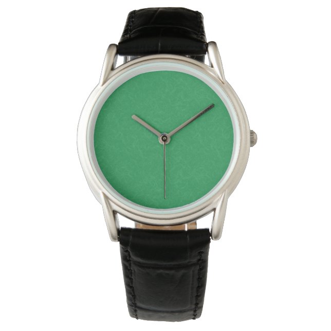 Montre Surface verte texturée avec motif tourbillonnant (devant)