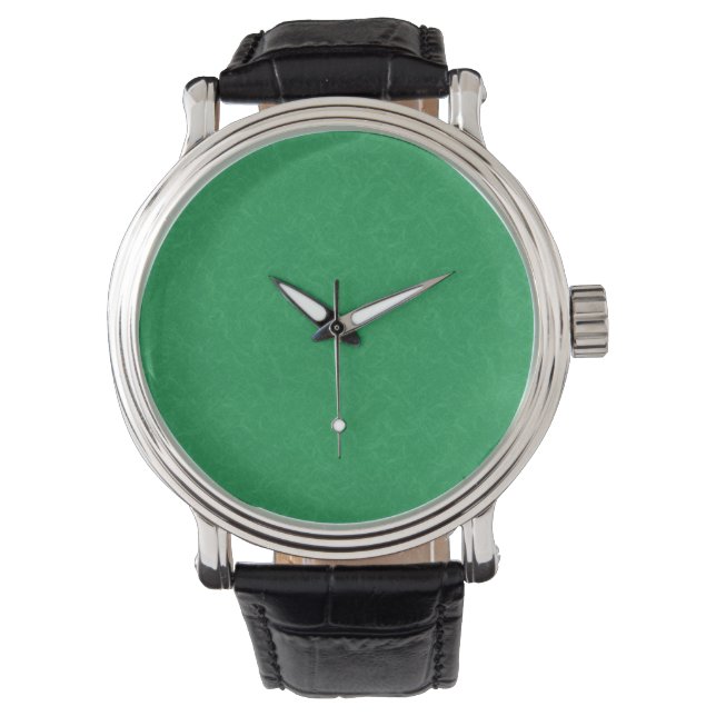 Montre Surface verte texturée avec motif tourbillonnant (devant)