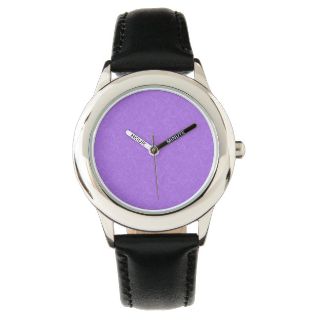 Montre Surface violette texturée avec motif tourbillonnan (devant)