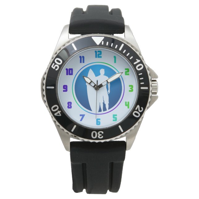 Montre Surfer et Surfboard Watch - pièce de temps de surf (devant)