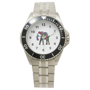 Montre Surveillance des éléphants psychédéliques
