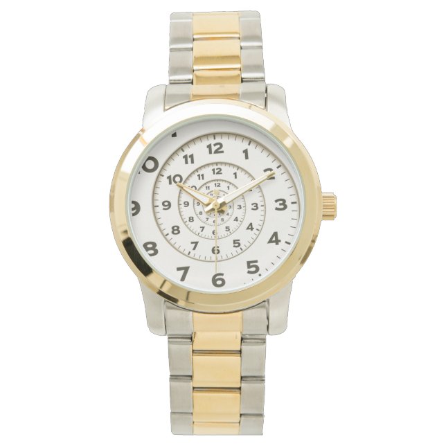 Montre surveillance des nombres en spirale (devant)