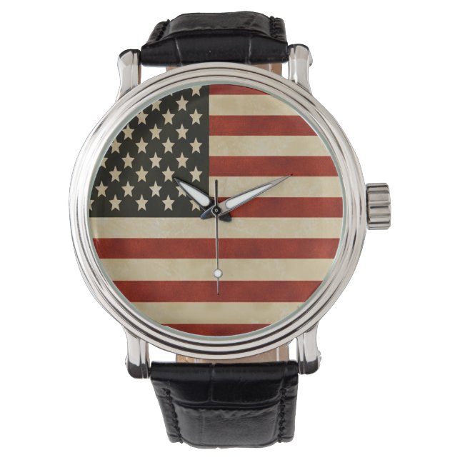 Montre Surveillance du drapeau américain vintage (devant)