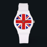 Montre Surveillance du drapeau Union Jack<br><div class="desc">Union Jack Flag Watch du Royaume-Uni - Royaume-Uni, qui est en Grande-Bretagne. Le drapeau Union Jack symbolise l'unité entre l'Angleterre, l'Écosse et l'Irlande. Les couleurs du drapeau de l'union jack sont rouge, bleu, blanc. Ce design est également disponible sur de nombreux autres produits pour vous de choisir parmi.</div>