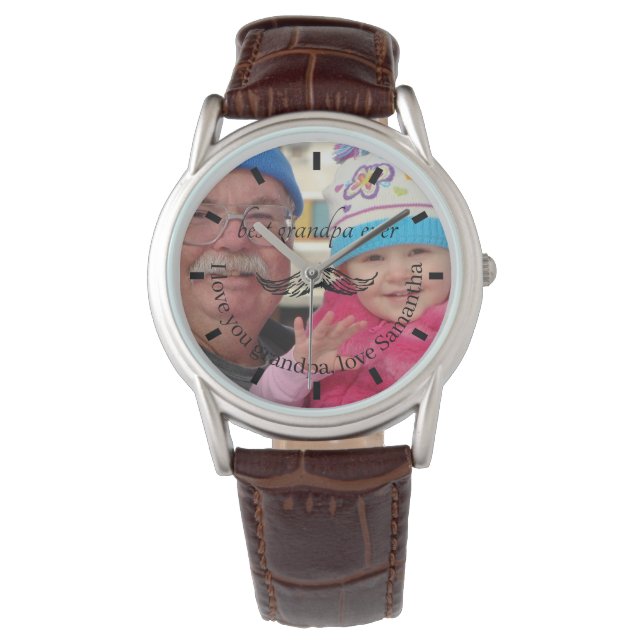 Montre Surveillance du script photo personnalisé | Meille (devant)