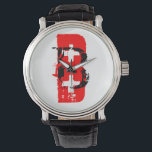 Montre Surveillance du type de sang B <br><div class="desc">Montre personnalisable avec double lettrage en rouge et noir : B . "Les individus du groupe sanguin B ont l'antigène B à la surface de leurs RBC, et le sérum sanguin contenant des anticorps IgM contre l'antigène A. Par conséquent, un individu du groupe B ne peut recevoir du sang que...</div>