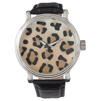 Montre Surveillance Empreinte de léopard