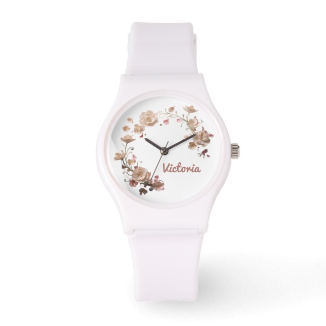 Montre Surveillance florale personnalisée (Recto)