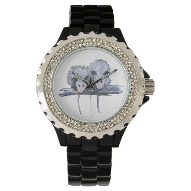 Montre Surveillance personnalisée des "deux opossum" (devant)