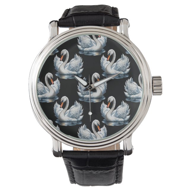Montre Swan Birds Design Motif (devant)