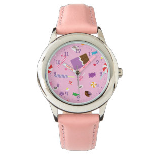 Montre Sweet Candy Filles Motifs Personnalisées rose