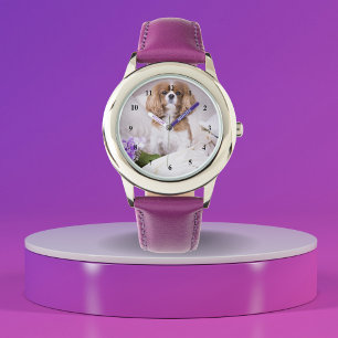 Montre Sweet Cavalier King Charles Spaniel Avec Fleurs