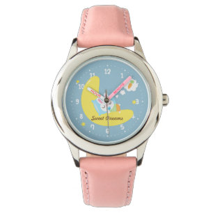 Montre Sweet Dreams Cute Bunny sur la Lune