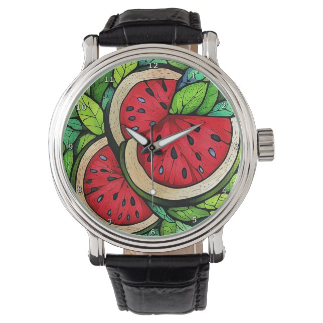 Montre Sweet Summer Slice" - Watermelon Wall  (devant)