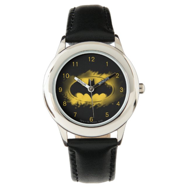Montre Symbole Batman | Logo noir et jaune (devant)