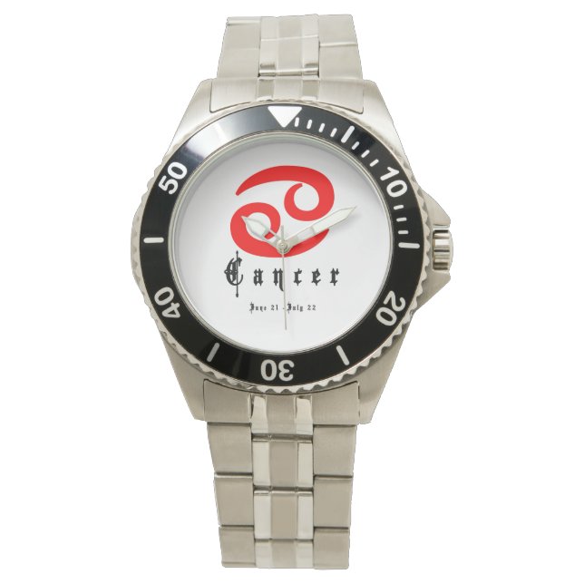 Montre SYMBOLE Cancer Astrologie Zodiac (devant)