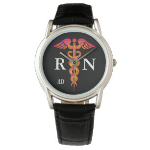 Montre Symbole de Caduceus Colorée de l'infirmière autori