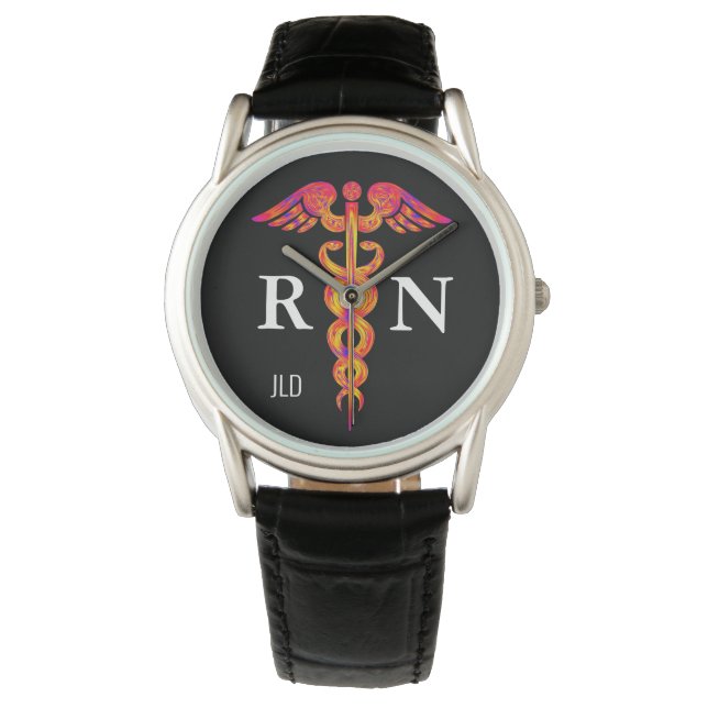 Montre Symbole de Caduceus Colorée de l'infirmière autori (devant)