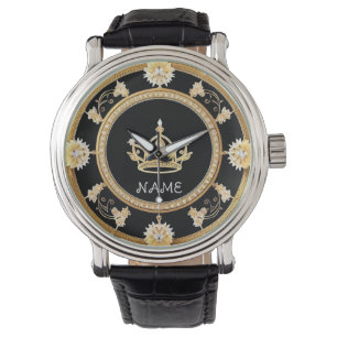 Montre Symbole de couronne royale ornée élégante