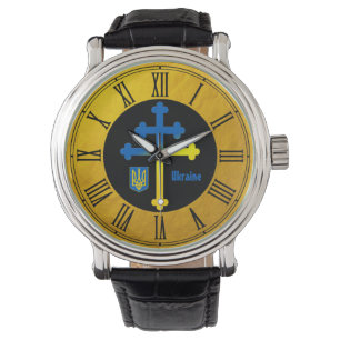 Montre SYMBOLE DE COURSE D'Ukraine & Croix de Lorraine