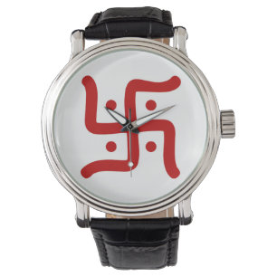 Montre symbole de la swastika hindoue traditionnelle indi