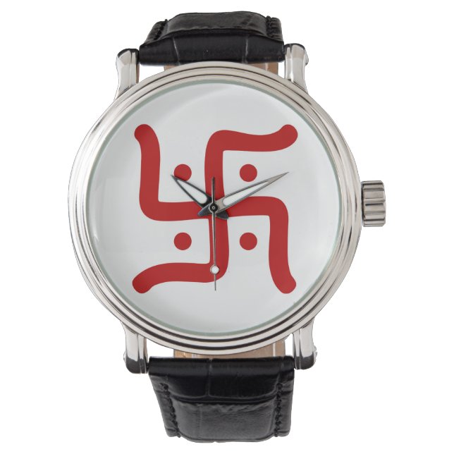 Montre symbole de la swastika hindoue traditionnelle indi (devant)