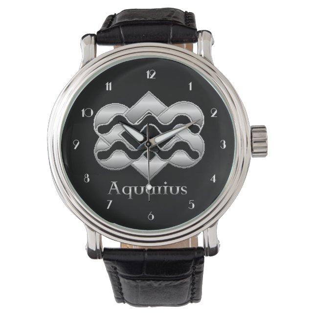 Montre Symbole de naissance Aquarius noeud celtique Zodia (devant)