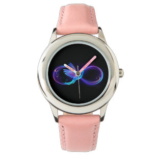 Montre Symbole de Neon Infinity par Glowing Hummingbird