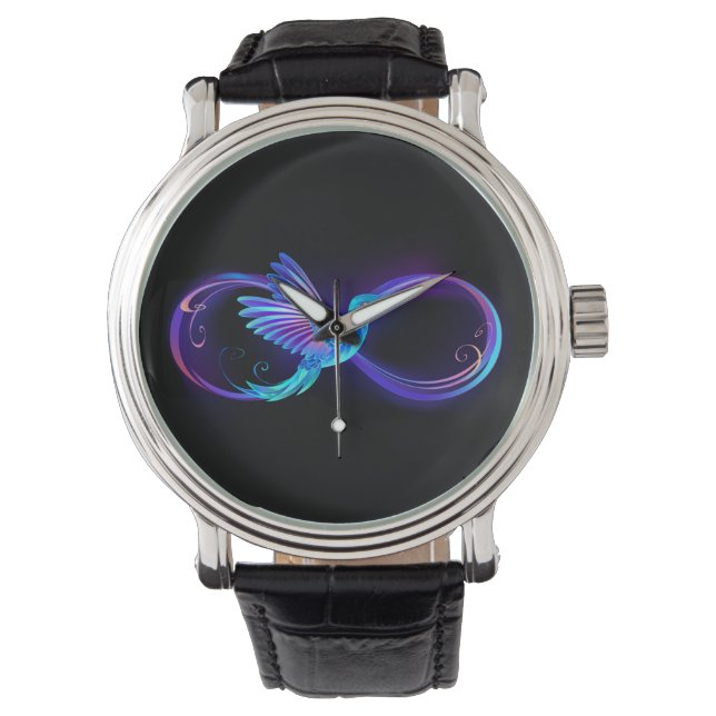 Montre Symbole de Neon Infinity par Glowing Hummingbird (devant)