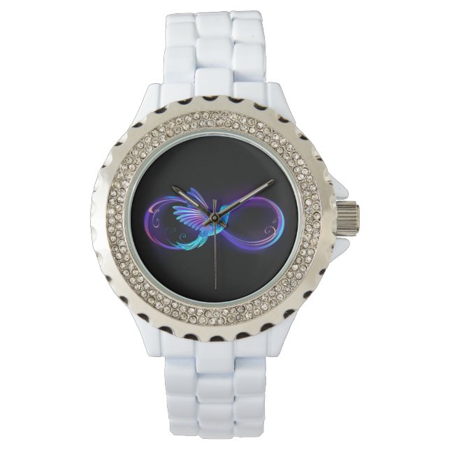 Montre Symbole de Neon Infinity par Glowing Hummingbird (devant)