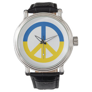 Montre Symbole de paix du drapeau bleu ukrainien