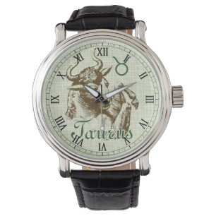 Montre Symbole de Taureau de signe de zodiaque