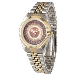 Montre Symbole de zodiaque de Bélier et la roue