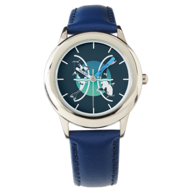 Montre Symbole des Poissons - Astrological Zodiac Sign Wa (devant)