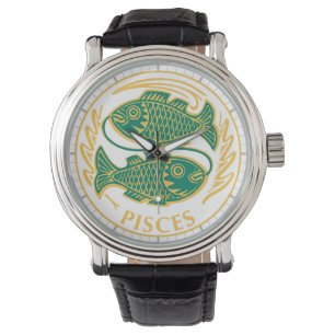 Montre Symbole des Poissons du Zodiaque