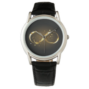 Montre Symbole d'infini doré
